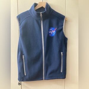 Navy Polar NASA Fleece Zip Up Vest /Size S